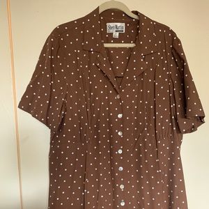 Plus Size Vintage Polka Dot Dress 24W